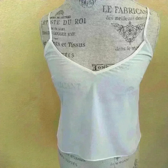 Frame Sheer Silk And Rayon V-Neck Off White Camisole Size XS EUC! - Picture 3 of 8